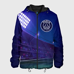 Куртка с капюшоном мужская PSG ночное поле, цвет: 3D-черный