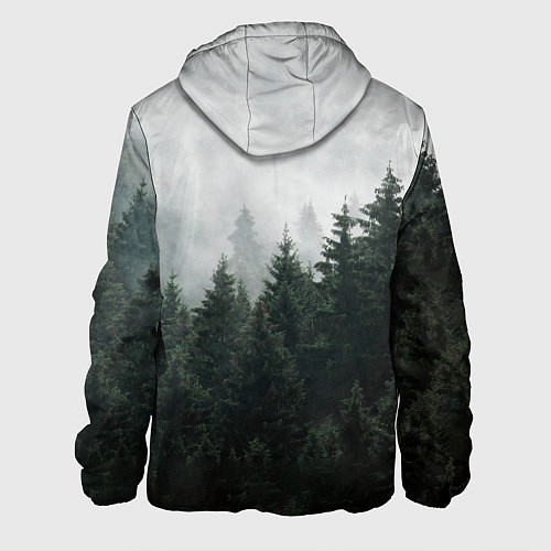 Мужская куртка Туманный хвойный лес / 3D-Белый – фото 2