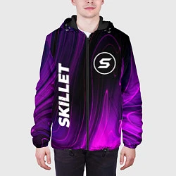 Куртка с капюшоном мужская Skillet violet plasma, цвет: 3D-черный — фото 2