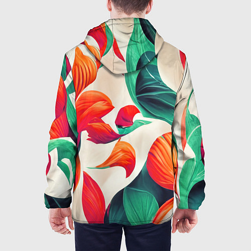 Мужская куртка Элегантный цветочный орнамент / 3D-Черный – фото 4
