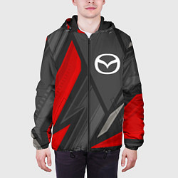 Куртка с капюшоном мужская Mazda sports racing, цвет: 3D-черный — фото 2
