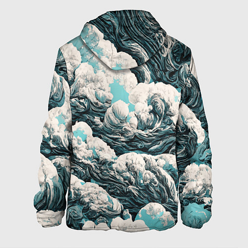 Мужская куртка Облачные узоры / 3D-Черный – фото 2