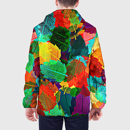 Мужская куртка Colored leaves / 3D-Черный – фото 4