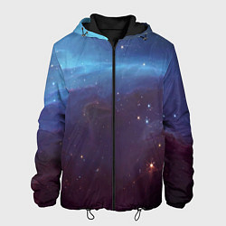 Куртка с капюшоном мужская Космический дым, цвет: 3D-черный