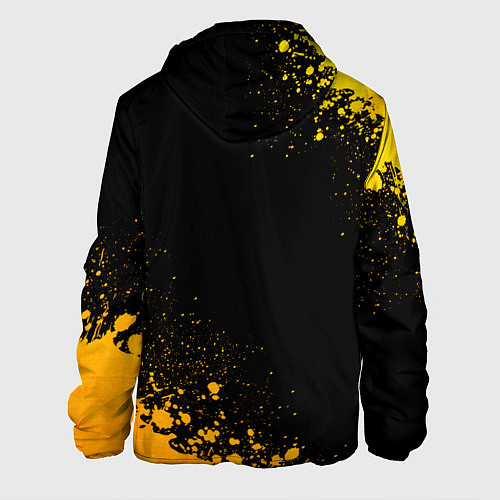 Мужская куртка Chelsea - gold gradient: символ и надпись вертикал / 3D-Черный – фото 2