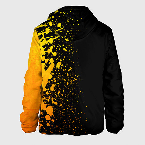 Мужская куртка Disturbed - gold gradient: по-вертикали / 3D-Черный – фото 2