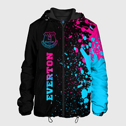 Куртка с капюшоном мужская Everton - neon gradient: по-вертикали, цвет: 3D-черный
