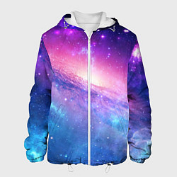 Куртка с капюшоном мужская Космическая воронка, цвет: 3D-белый
