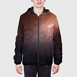Куртка с капюшоном мужская Космос из сердца, цвет: 3D-черный — фото 2