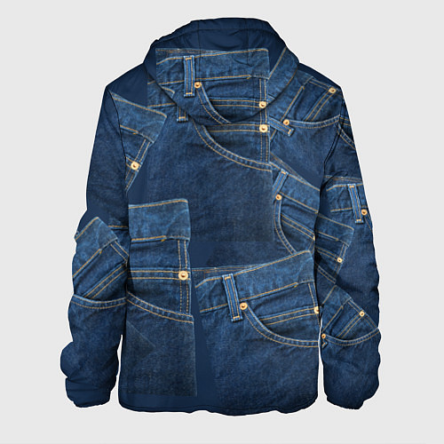 Мужская куртка Джинсовка jeans / 3D-Белый – фото 2