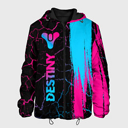 Куртка с капюшоном мужская Destiny - neon gradient: по-вертикали, цвет: 3D-черный