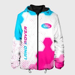 Мужская куртка Land Rover neon gradient style: надпись, символ