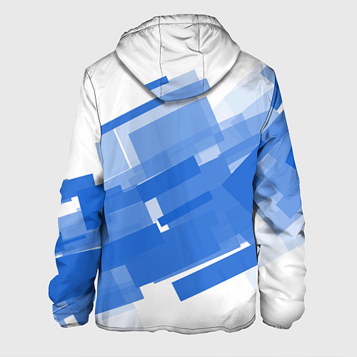 Мужская куртка Геометрия в синем / 3D-Белый – фото 2