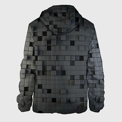 Мужская куртка Пиксельный объёмный паттерн / 3D-Белый – фото 2