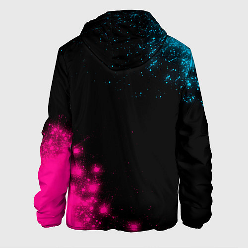Мужская куртка Napoli - neon gradient: надпись, символ / 3D-Черный – фото 2