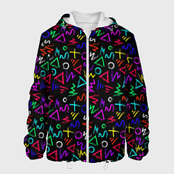 Куртка с капюшоном мужская League Of Legends: Arcane neon logo, цвет: 3D-белый