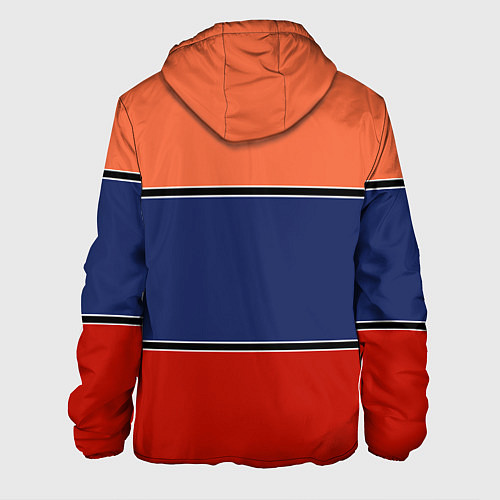 Мужская куртка Combined pattern striped orange red blue / 3D-Белый – фото 2