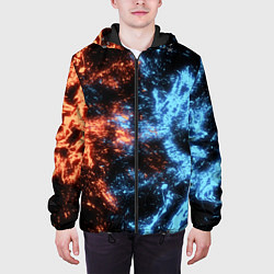 Куртка с капюшоном мужская Fire and Water Огонь и вода, цвет: 3D-черный — фото 2