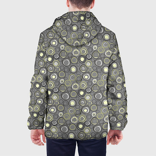Мужская куртка Абстрактный узор с неоновыми вставками / 3D-Черный – фото 4