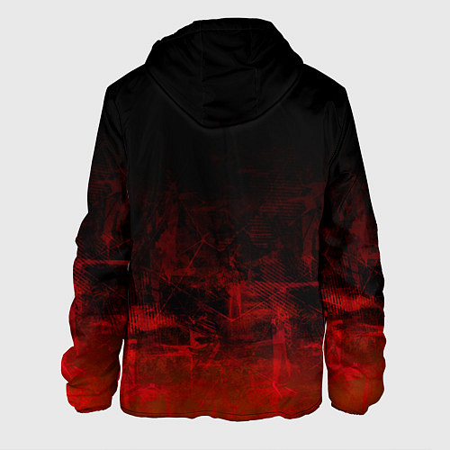 Мужская куртка Черный однотонный и гранжевый красный / 3D-Белый – фото 2