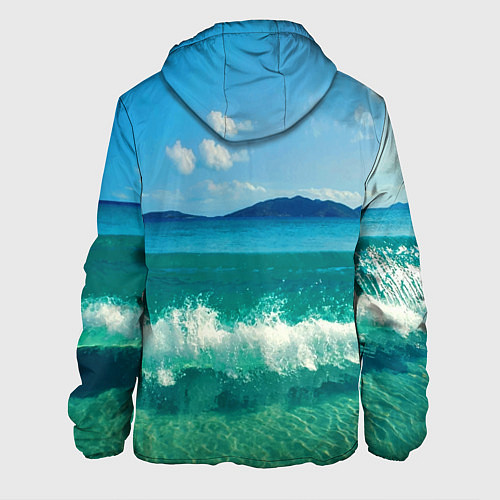 Мужская куртка Волна набегает на берег / 3D-Черный – фото 2