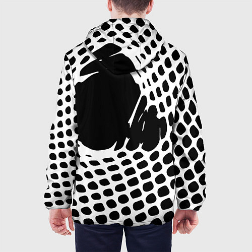 Мужская куртка Pyrokinesis - абстракция / 3D-Черный – фото 4