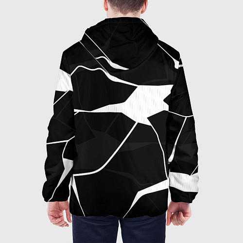 Мужская куртка Черно-белая классика / 3D-Черный – фото 4
