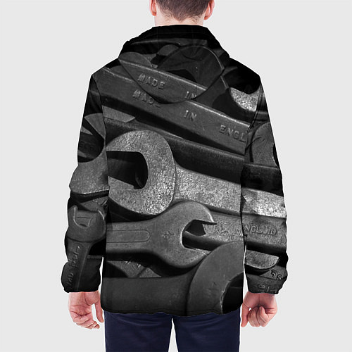 Мужская куртка Композиция из гаечных ключей / 3D-Черный – фото 4