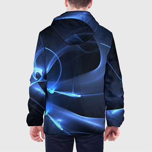 Мужская куртка Свечение - абстракция / 3D-Черный – фото 4