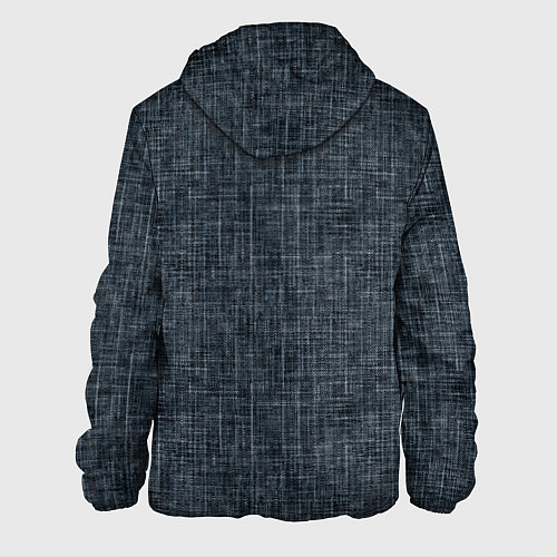 Мужская куртка Черно-синий текстурированный в елочку, под джинсу / 3D-Белый – фото 2