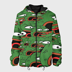 Куртка с капюшоном мужская Пепе лягушка, цвет: 3D-черный
