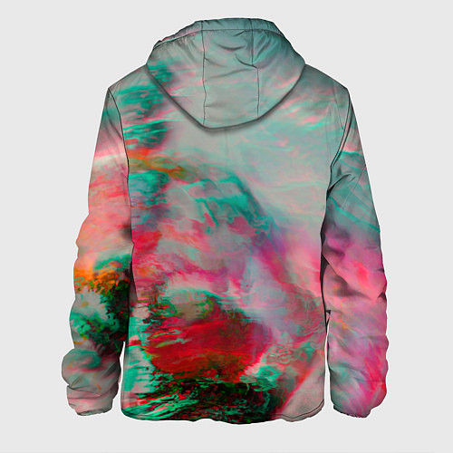 Мужская куртка Абстрактные переливающиеся краски / 3D-Белый – фото 2