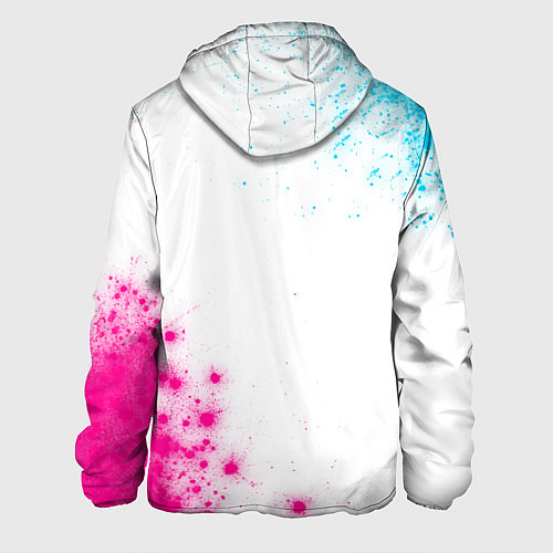 Мужская куртка Bon Jovi neon gradient style: надпись, символ / 3D-Черный – фото 2