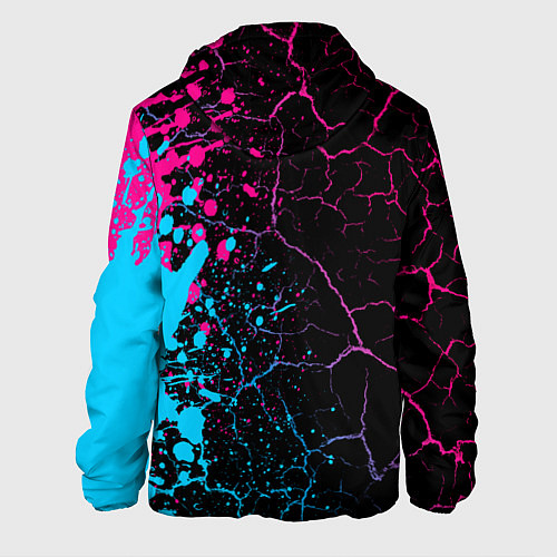 Мужская куртка Three Days Grace - neon gradient: по-вертикали / 3D-Черный – фото 2