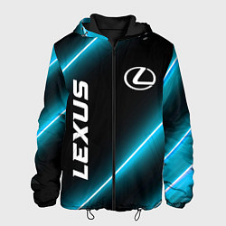 Куртка с капюшоном мужская Lexus неоновые лампы, цвет: 3D-черный