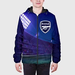 Куртка с капюшоном мужская Arsenal ночное поле, цвет: 3D-черный — фото 2