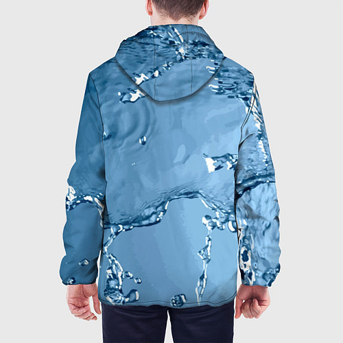 Мужская куртка Водные подтёки на стекле / 3D-Черный – фото 4