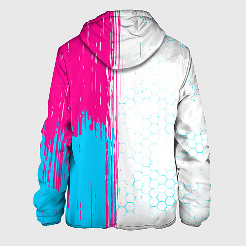 Мужская куртка Free Fire neon gradient style: по-вертикали / 3D-Черный – фото 2