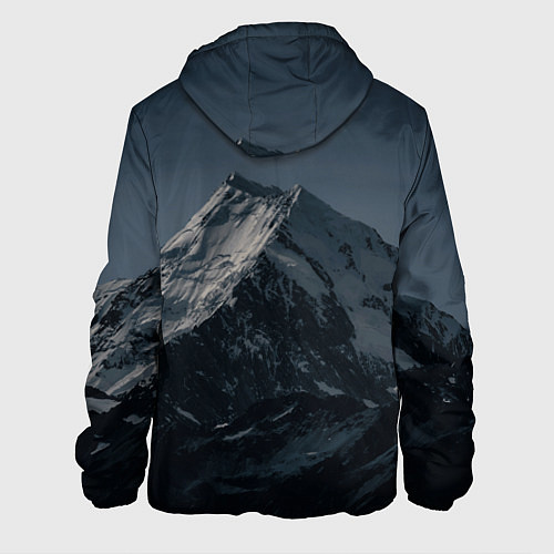 Мужская куртка Одинокая ночная гора / 3D-Белый – фото 2
