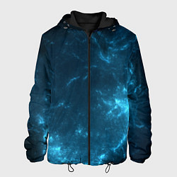 Куртка с капюшоном мужская Blue stars, цвет: 3D-черный
