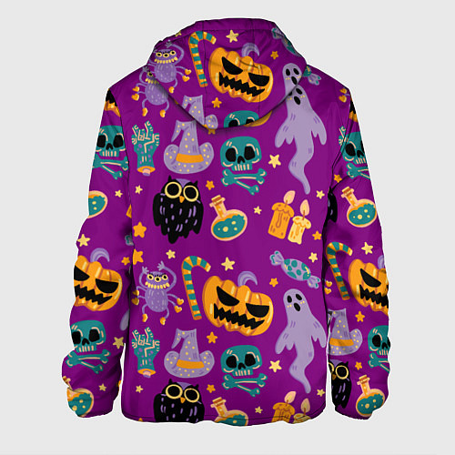 Мужская куртка Happy Halloween - holiday pattern / 3D-Черный – фото 2