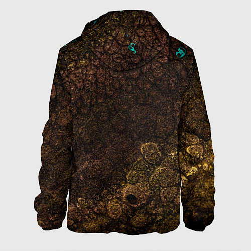 Мужская куртка Абстрактный песок из золота / 3D-Черный – фото 2
