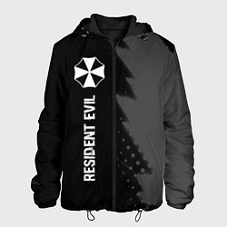Мужская куртка Resident Evil glitch на темном фоне: по-вертикали