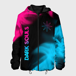 Мужская куртка Dark Souls - neon gradient: надпись, символ