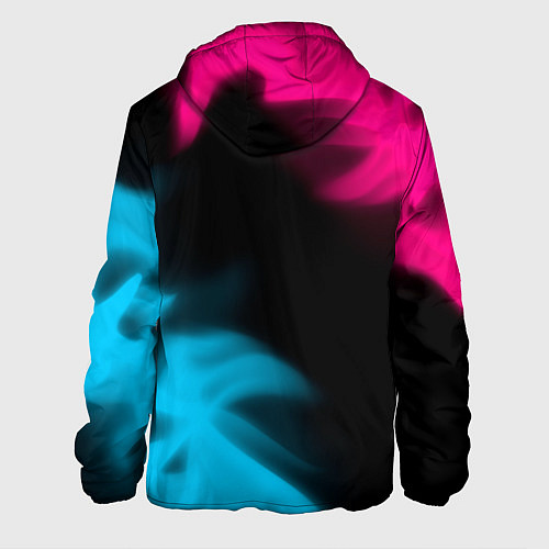 Мужская куртка Dark Souls - neon gradient: надпись, символ / 3D-Черный – фото 2