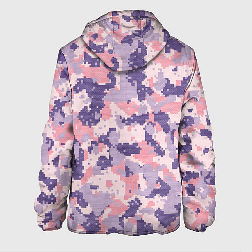 Мужская куртка Цифровой камуфляж - сине-фиолетовый / 3D-Черный – фото 2