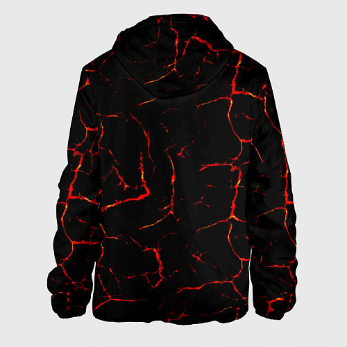 Мужская куртка Текстура лавы / 3D-Белый – фото 2