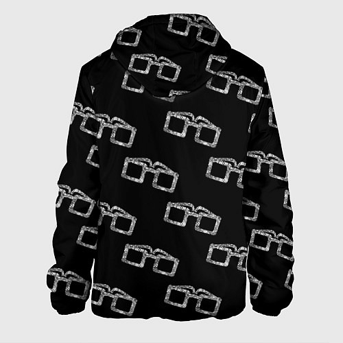 Мужская куртка Модные очки черно-белый узор / 3D-Белый – фото 2