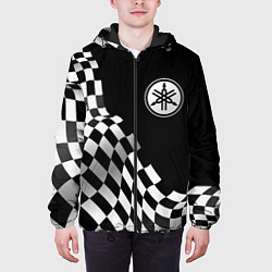 Куртка с капюшоном мужская Yamaha racing flag, цвет: 3D-черный — фото 2