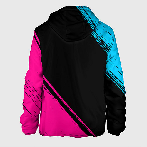 Мужская куртка Sevilla - neon gradient: надпись, символ / 3D-Черный – фото 2